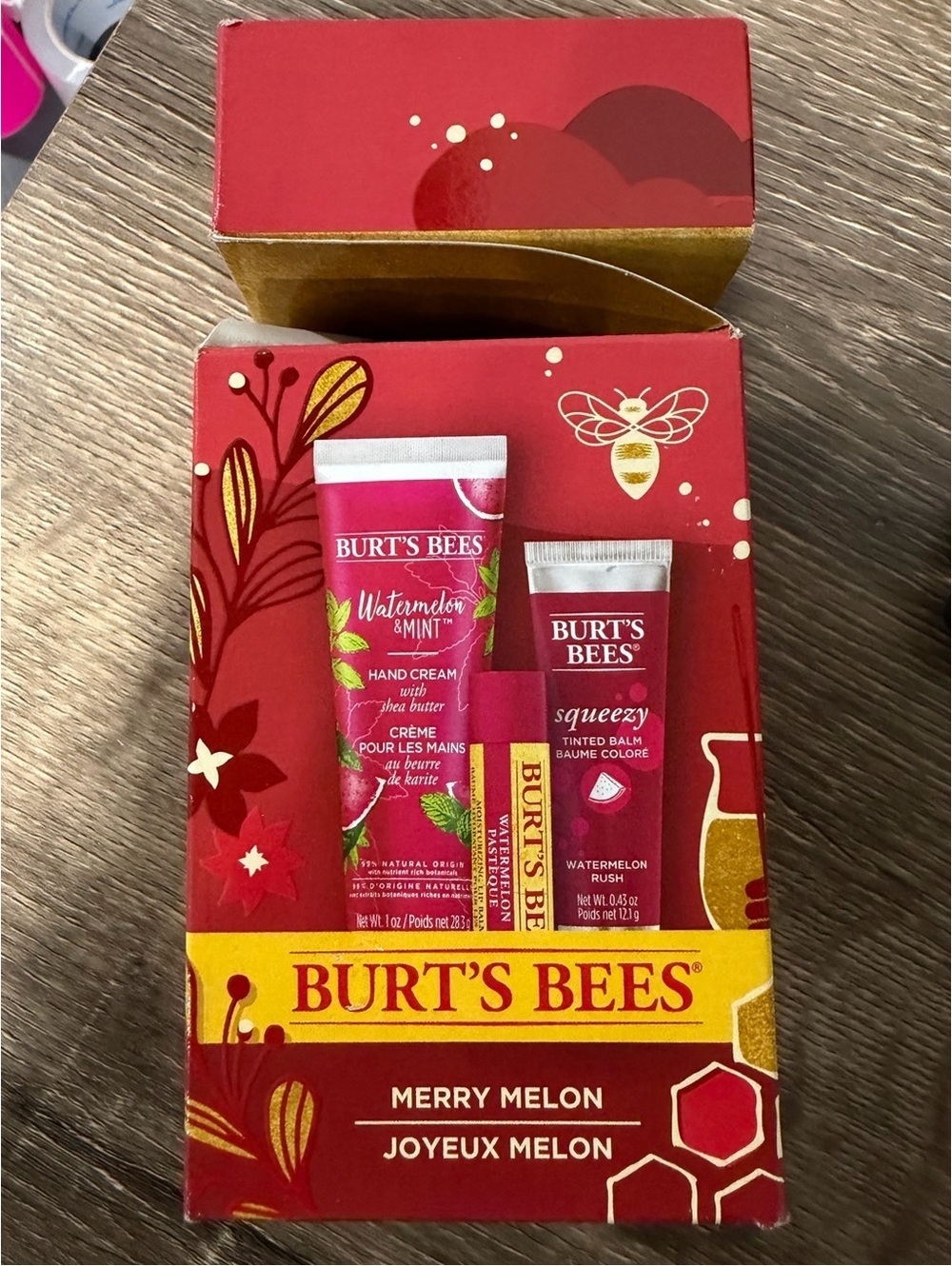 Burt's Bees Merry Melon 3-Piece Gift Set NEW